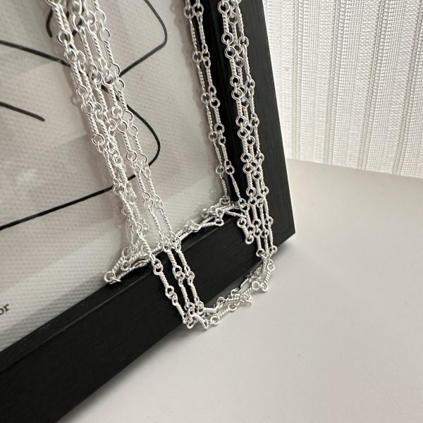 Wholesale 925 Sterling Silver Twisted String Necklace - Image 2
