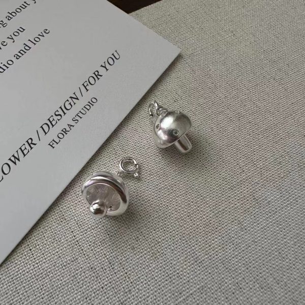 Wholesale 925 Sterling Silver Mushroom Set Earrings ＆ Pendant - Image 2
