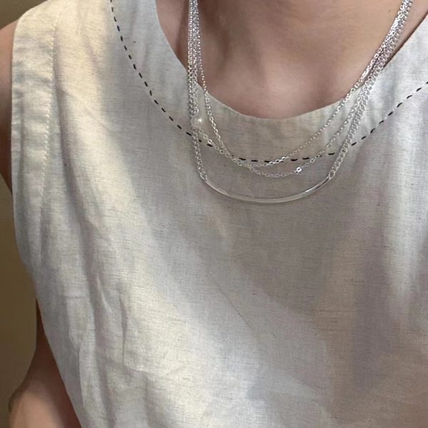 Wholesale 925 Sterling Silver Three Layers Of Light Luxury Pearl Necklace - Image 4