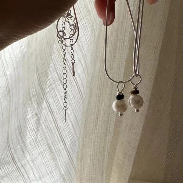 Wholesale 925 Sterling Silver Pearl Set Necklace & earrings - Image 6