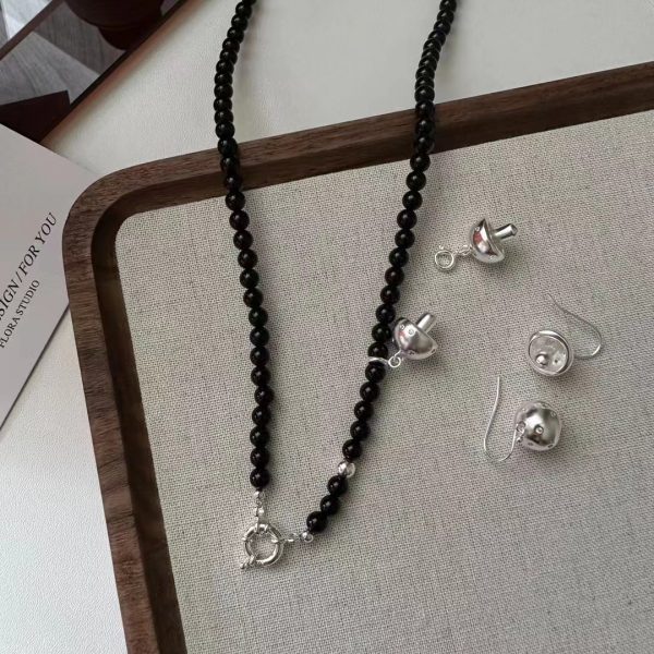 Wholesale 925 Sterling Silver Mushroom Set Earrings ＆ Pendant