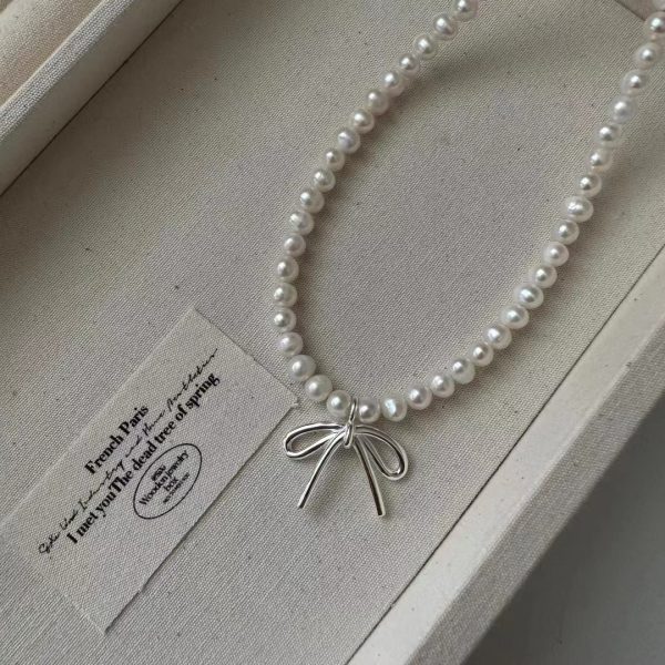 Wholesale 925 Sterling Silver Bowknot Earrings ＆ Ring ＆ Necklace - Image 3