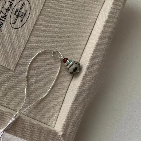 Wholesale 925 Sterling Silver Handmade Natural Stone Necklace - Image 3