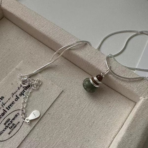 Wholesale 925 Sterling Silver Handmade Natural Stone Necklace - Image 2