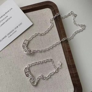 Wholesale 925 Sterling Silver Triple Pig Nose Clasp Necklace ＆ Bracelet