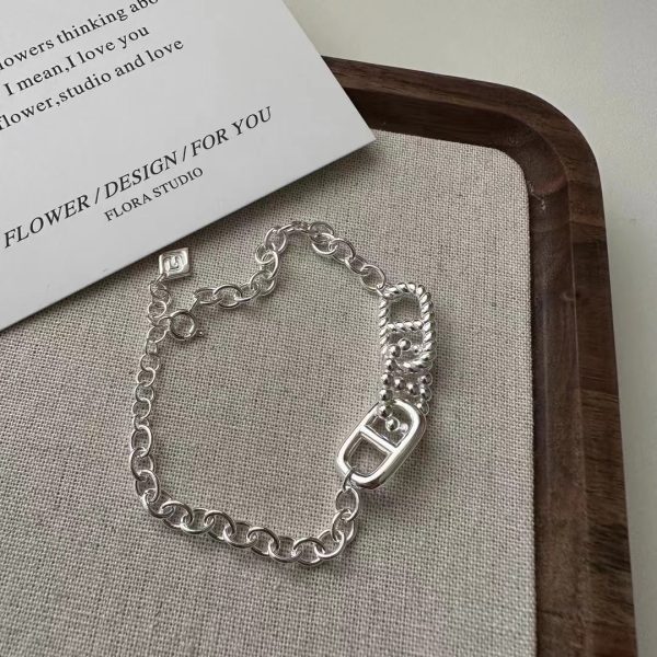 Wholesale 925 Sterling Silver Triple Pig Nose Clasp Necklace ＆ Bracelet - Image 3