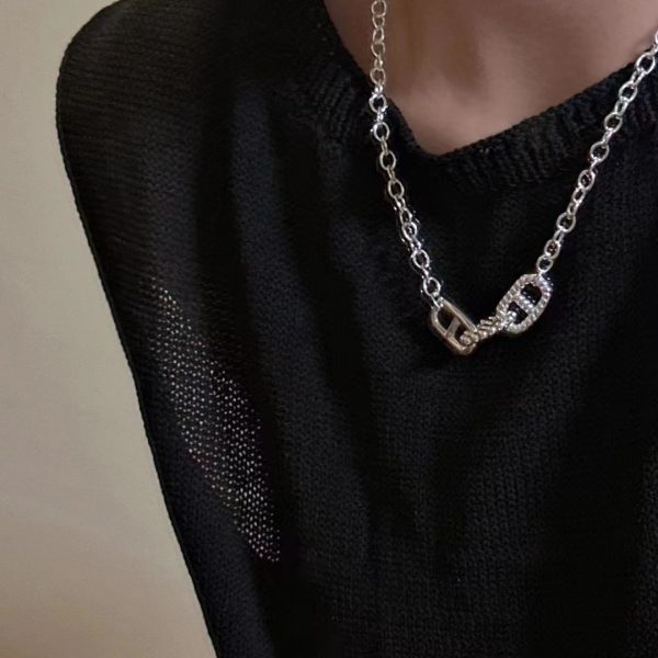Wholesale 925 Sterling Silver Triple Pig Nose Clasp Necklace ＆ Bracelet - Image 4