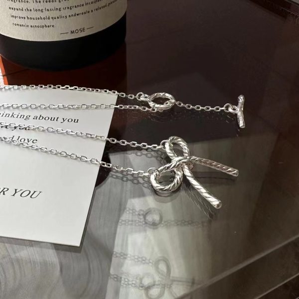 Wholesale 925 Sterling Silver Bowknot Necklace - Image 3