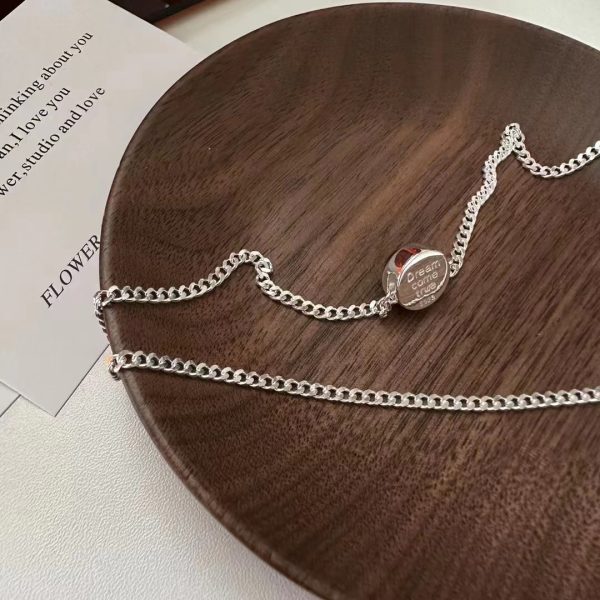 Wholesale 925 Sterling Silver Simple black Agate Necklace - Image 3