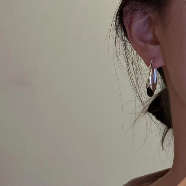 Wholesale 925 Sterling Silver U-shaped agate Earrings - Image 5