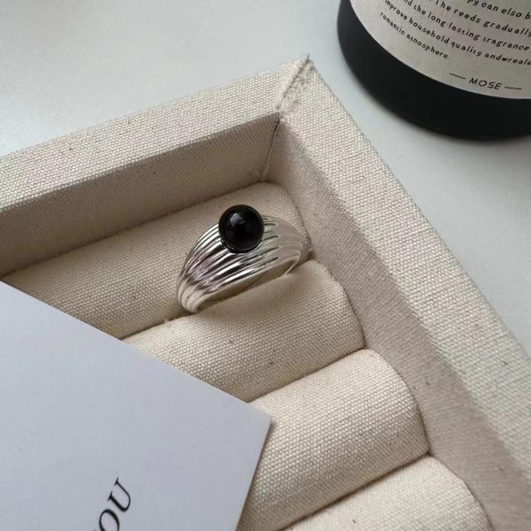 Wholesale 925 Sterling Silver Sea Wave Agate Ring - Image 2