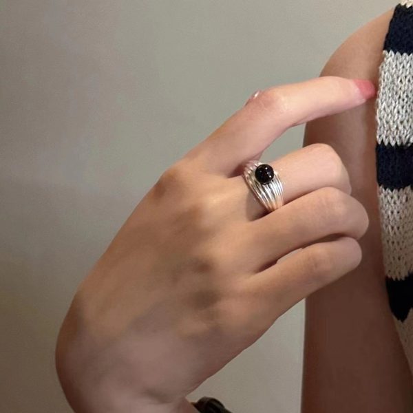 Wholesale 925 Sterling Silver Sea Wave Agate Ring - Image 4