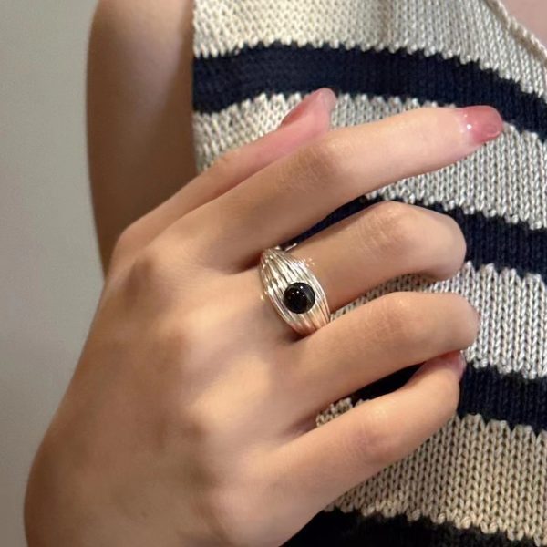 Wholesale 925 Sterling Silver Sea Wave Agate Ring - Image 5