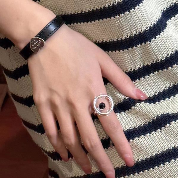 Wholesale 925 Sterling Silver Black Agate Ring - Image 5
