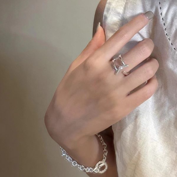 Wholesale 925 Sterling Silver Knot Opening Ring - Image 4