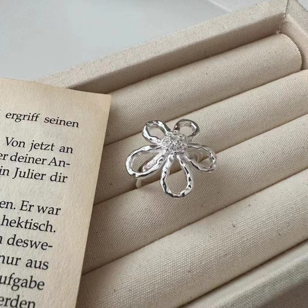 Wholesale 925 Sterling Silver Sunflower Set Necklace ＆ Earrings ＆ Ring - Image 3