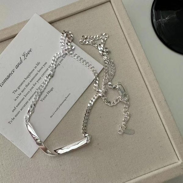 Wholesale 925 Sterling Silver Twisted V-thread necklace - Image 2