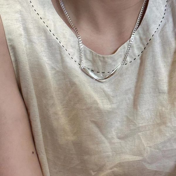 Wholesale 925 Sterling Silver Twisted V-thread necklace - Image 5