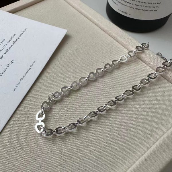 Wholesale 925 Sterling Silver All Hearts Necklace - Image 2