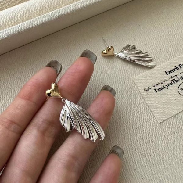 Wholesale 925 Sterling Silver Butterfly Color Separation Earrings - Image 4