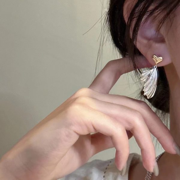 Wholesale 925 Sterling Silver Butterfly Color Separation Earrings - Image 3