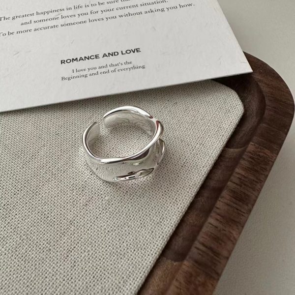 Wholesale 925 Sterling Silver Wave Texture Ring