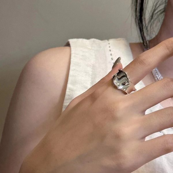 Wholesale 925 Sterling Silver Wave Texture Ring - Image 5