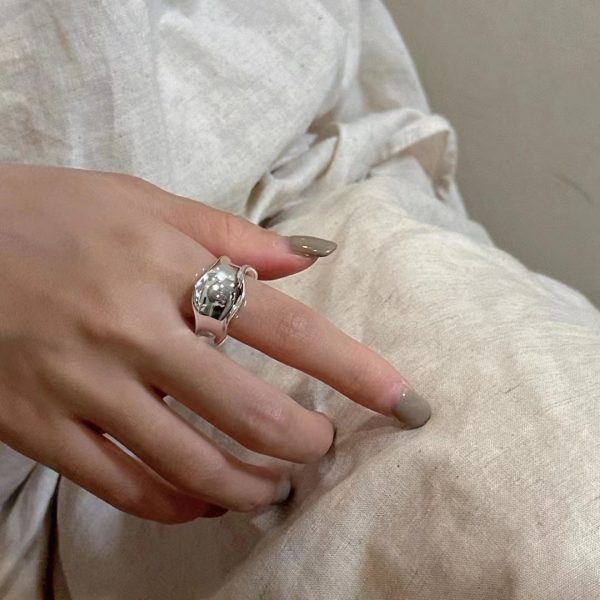 Wholesale 925 Sterling Silver Wave Texture Ring - Image 6