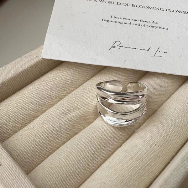 Wholesale 925 Sterling Silver Concave Openwork Ring - Image 2