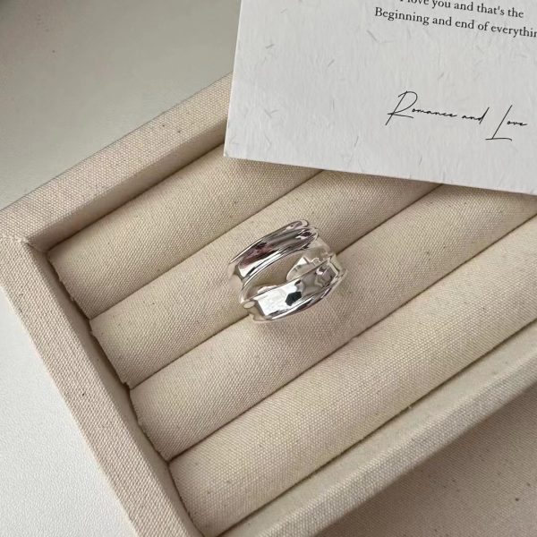 Wholesale 925 Sterling Silver Concave Openwork Ring - Image 3