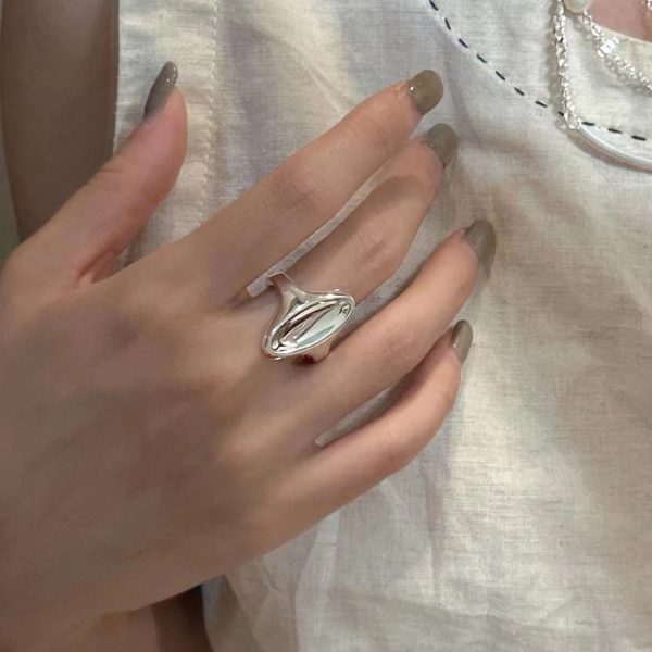 Wholesale 925 Sterling Silver Horse Eye Glossy Ring - Image 4