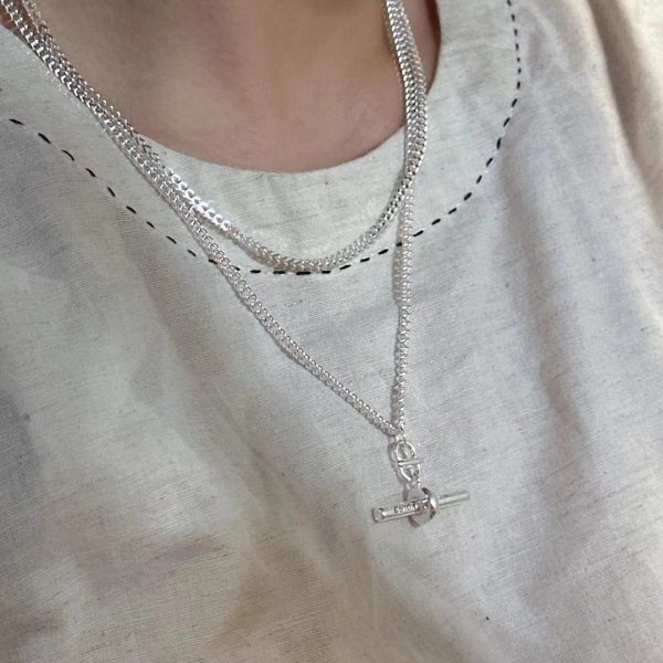 Wholesale 925 Sterling Silver O&T Double Layer Set Necklace ＆ Bracelet - Image 7