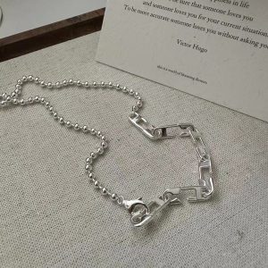 Wholesale 925 Sterling Silver Splicing Ball Necklace