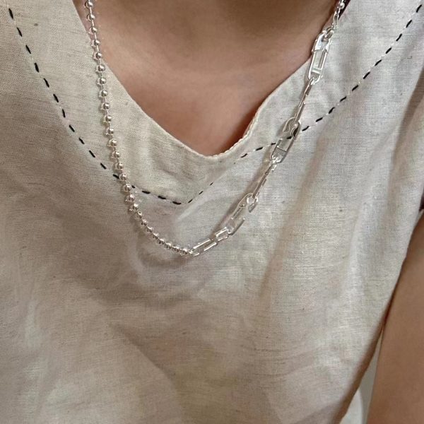 Wholesale 925 Sterling Silver Splicing Ball Necklace - Image 6