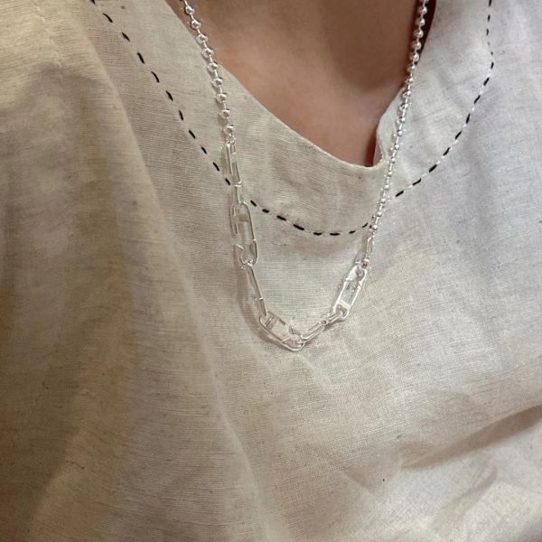 Wholesale 925 Sterling Silver Splicing Ball Necklace - Image 4