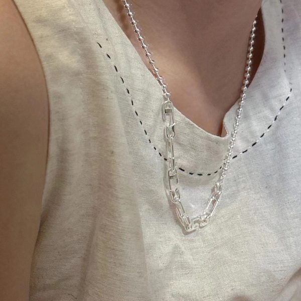 Wholesale 925 Sterling Silver Splicing Ball Necklace - Image 5