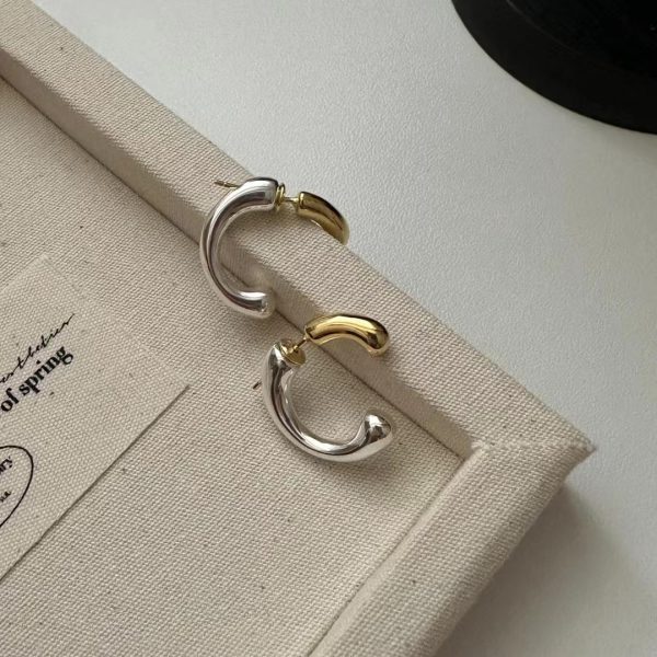Wholesale 925 Sterling Silver Color Separation Two-Wear Earrings - Image 2