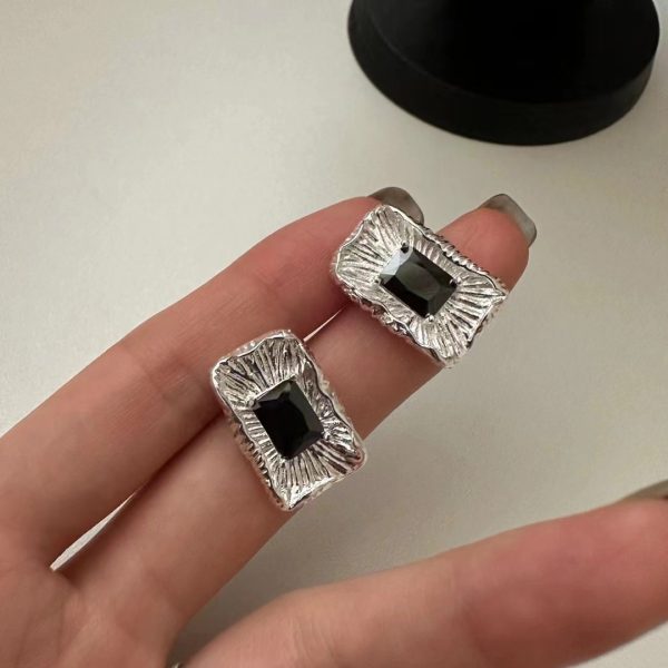 Wholesale 925 Sterling Silver Square Agate Earrings - Image 3