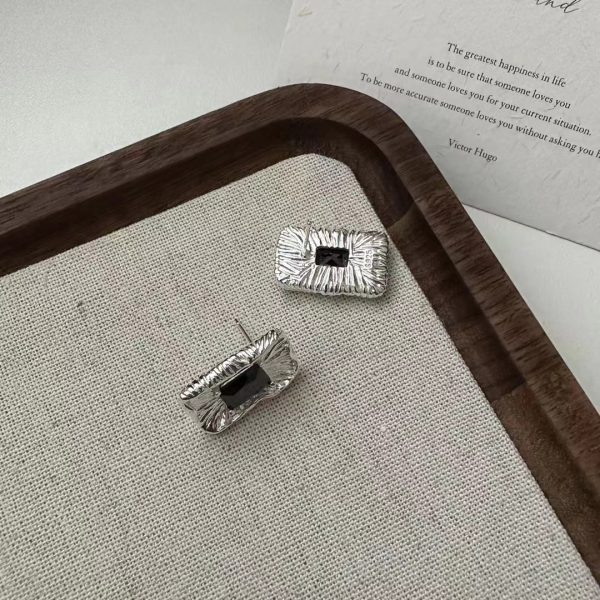 Wholesale 925 Sterling Silver Square Agate Earrings - Image 2