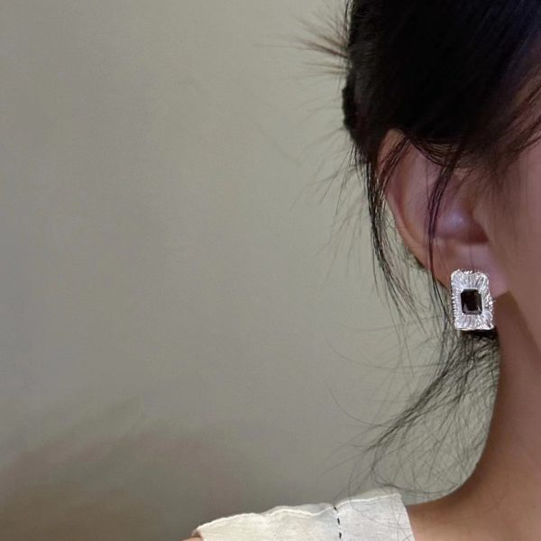 Wholesale 925 Sterling Silver Square Agate Earrings - Image 5