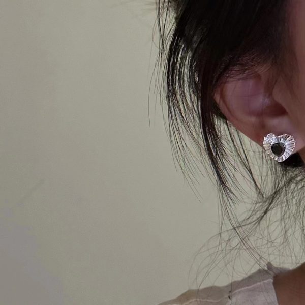 Wholesale 925 Sterling Silver Agate Heart Earrings - Image 5