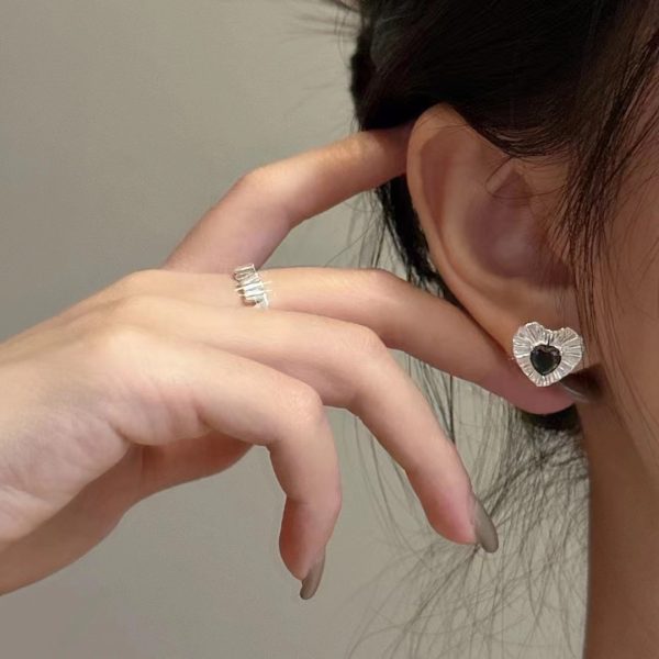 Wholesale 925 Sterling Silver Agate Heart Earrings - Image 6