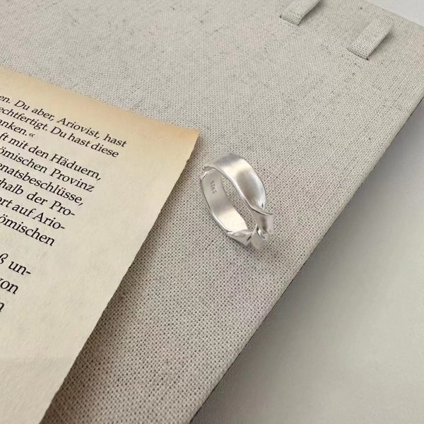 Wholesale 925 Sterling Silver Matte Twist Ring - Image 2