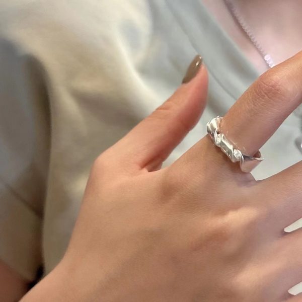 Wholesale 925 Sterling Silver Matte Twist Ring - Image 6