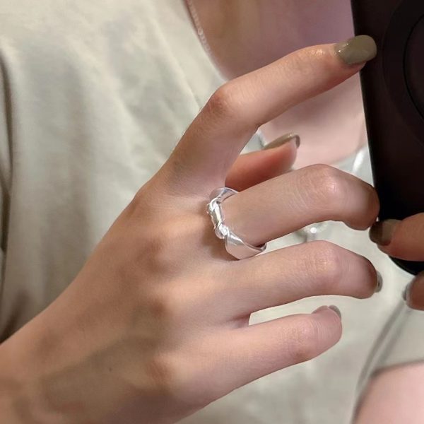 Wholesale 925 Sterling Silver Matte Twist Ring - Image 4