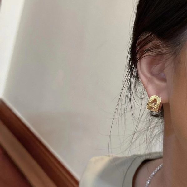 Wholesale 925 Sterling Silver Tang grass Color Separation Earrings - Image 5