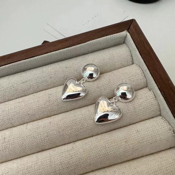 Wholesale 925 Sterling Silver Love shape earrings - Image 2