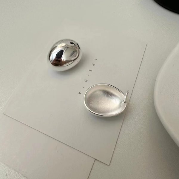 Wholesale 925 Sterling Silver Polished Large Stud Earrings