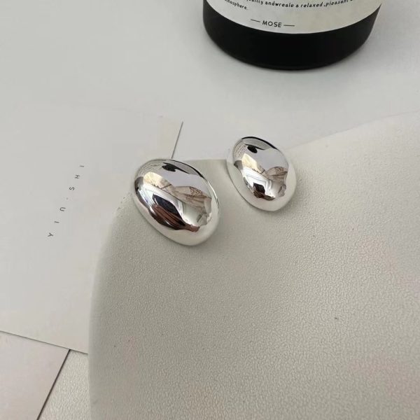 Wholesale 925 Sterling Silver Polished Large Stud Earrings - Image 2