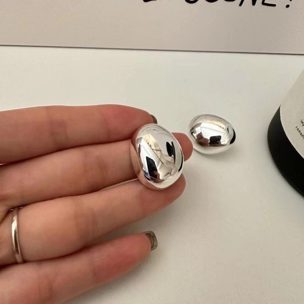 Wholesale 925 Sterling Silver Polished Large Stud Earrings - Image 3